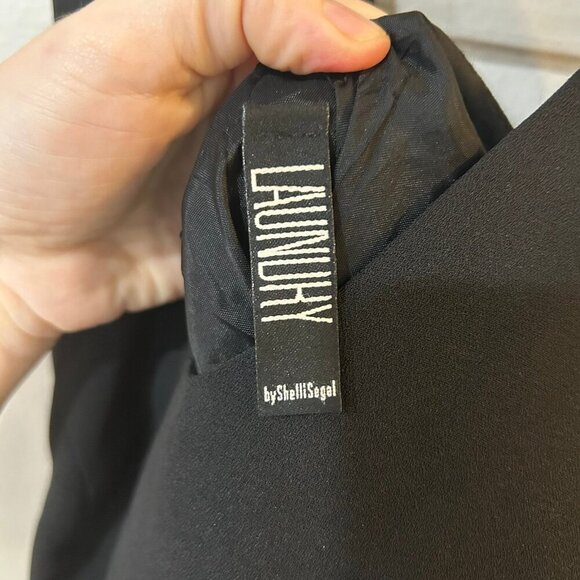 Laundry By Shelli Segal Black Halter Sleeveless Mini Dress Women's Size 12 - Picture 3 of 5